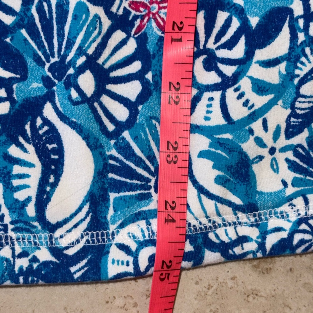 Talbots Women's Blue Seashell Print 1/4 Zip Pullover, sz Small Petite - Picture 9 of 13